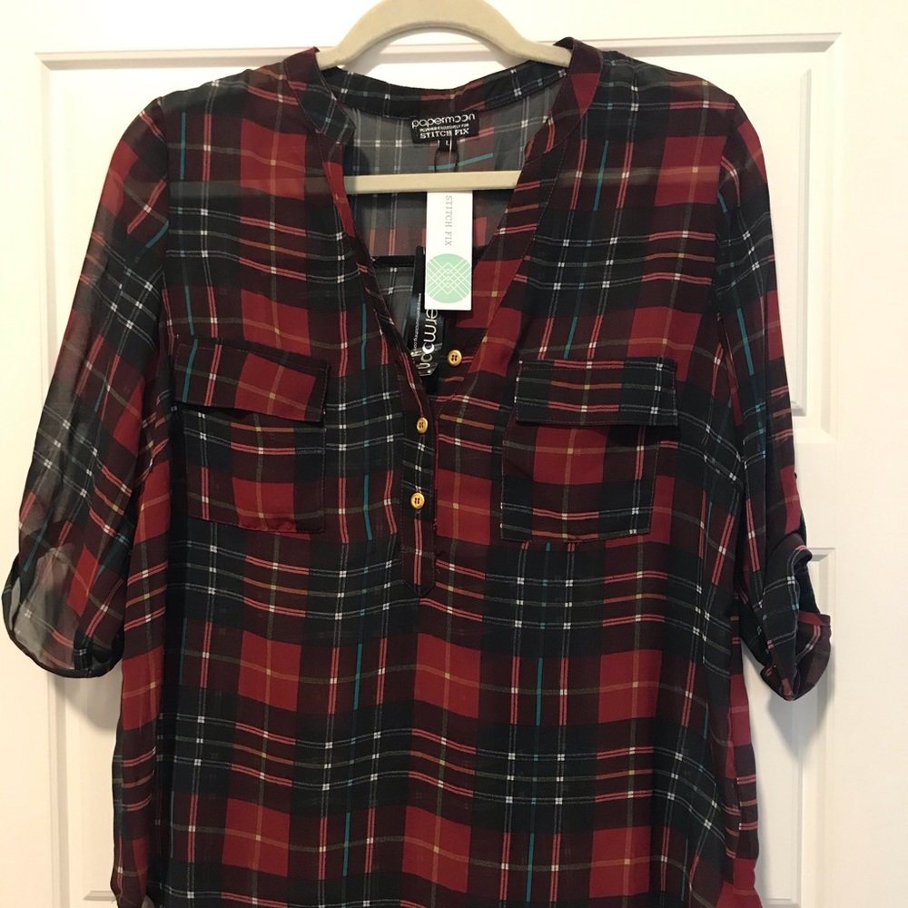 Plaid top